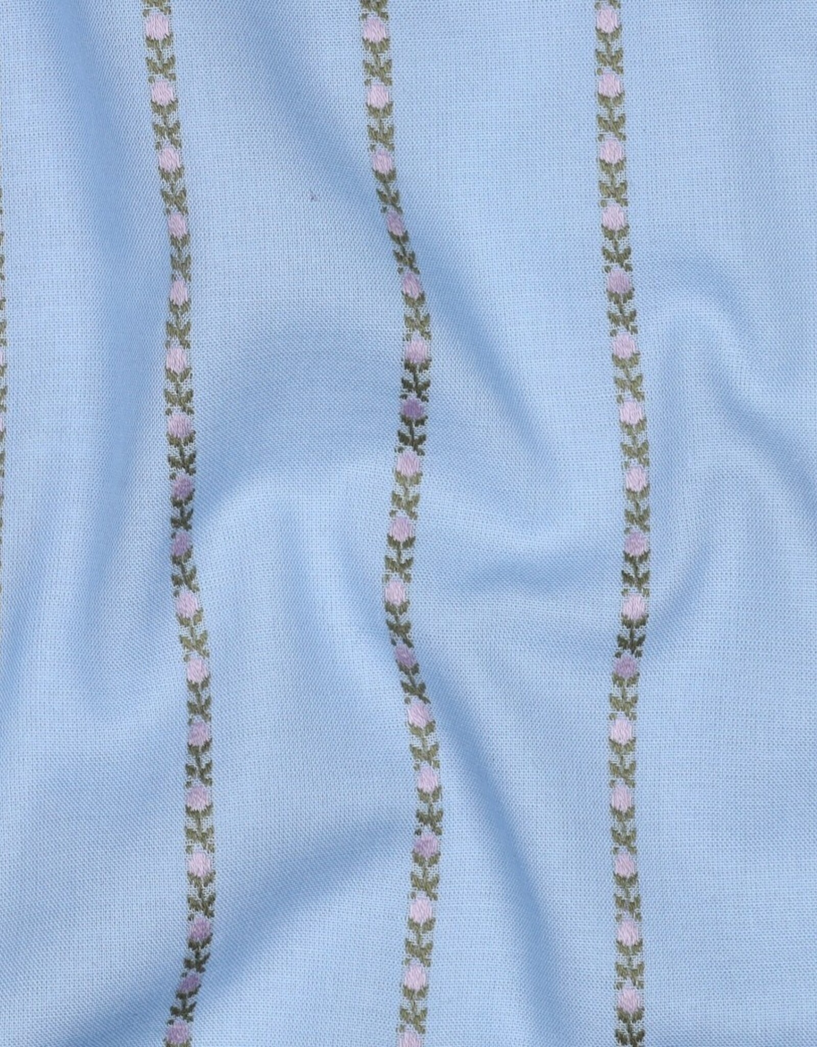 Katoen met borduursel - Blue