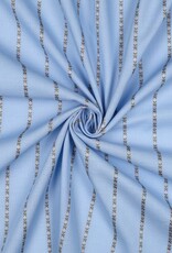 Katoen met borduursel - Blue