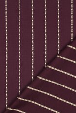 Katoen met borduursel - Burgundy