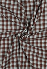 Double Gauze - Vichy - brown & mint