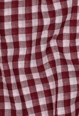 Double Gauze - Vichy - wine & pink