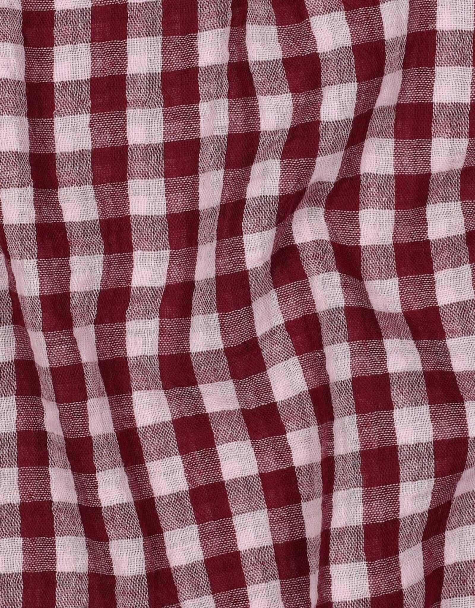 Double Gauze - Vichy - wine & pink