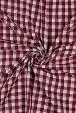 Double Gauze - Vichy - wine & pink