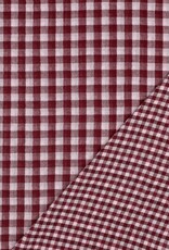 Double Gauze - Vichy - wine & pink