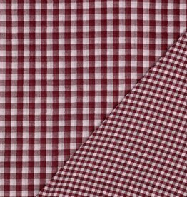 Double Gauze - Vichy - wine & pink