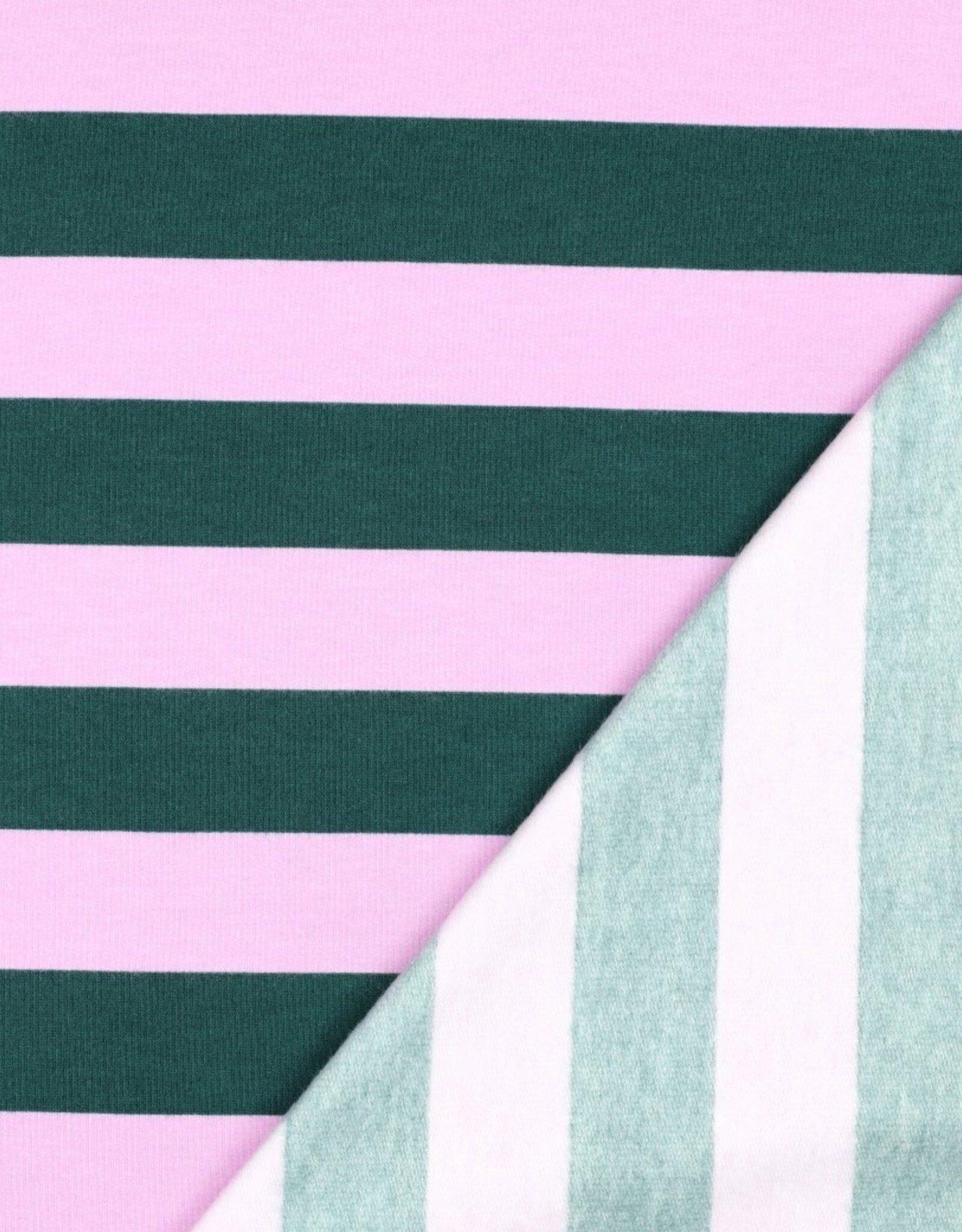 Sweat - Striped - Green & Pink