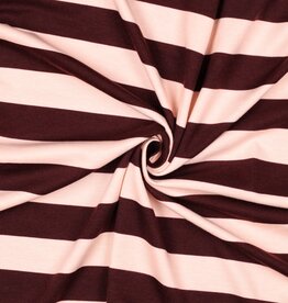 Sweat - Striped - Wine & Peach