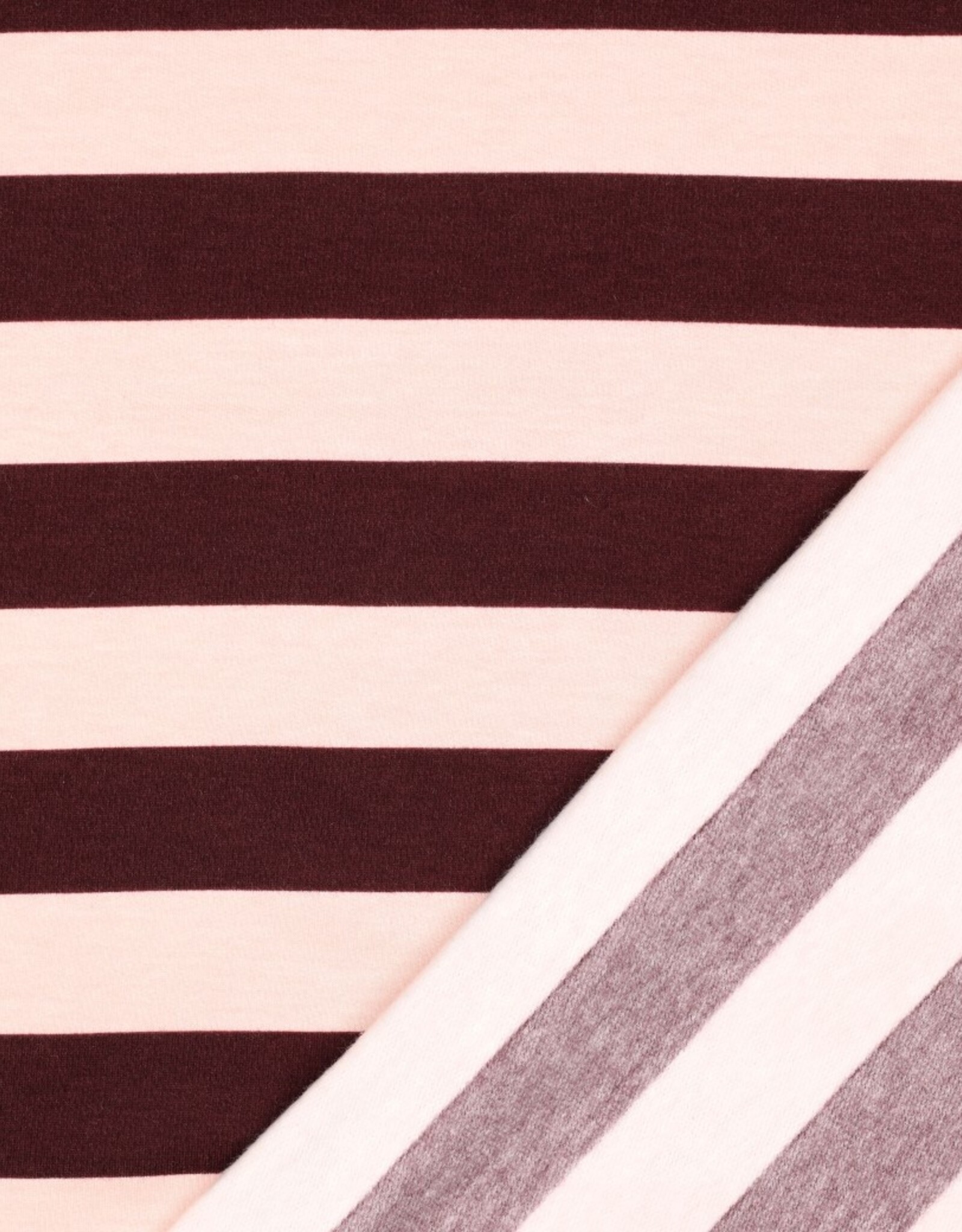 Sweat - Striped - Wine & Peach