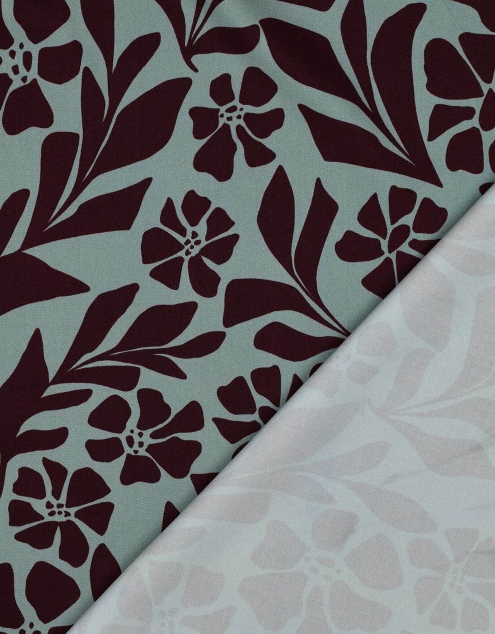 Viscose Rosella - Minty flowers