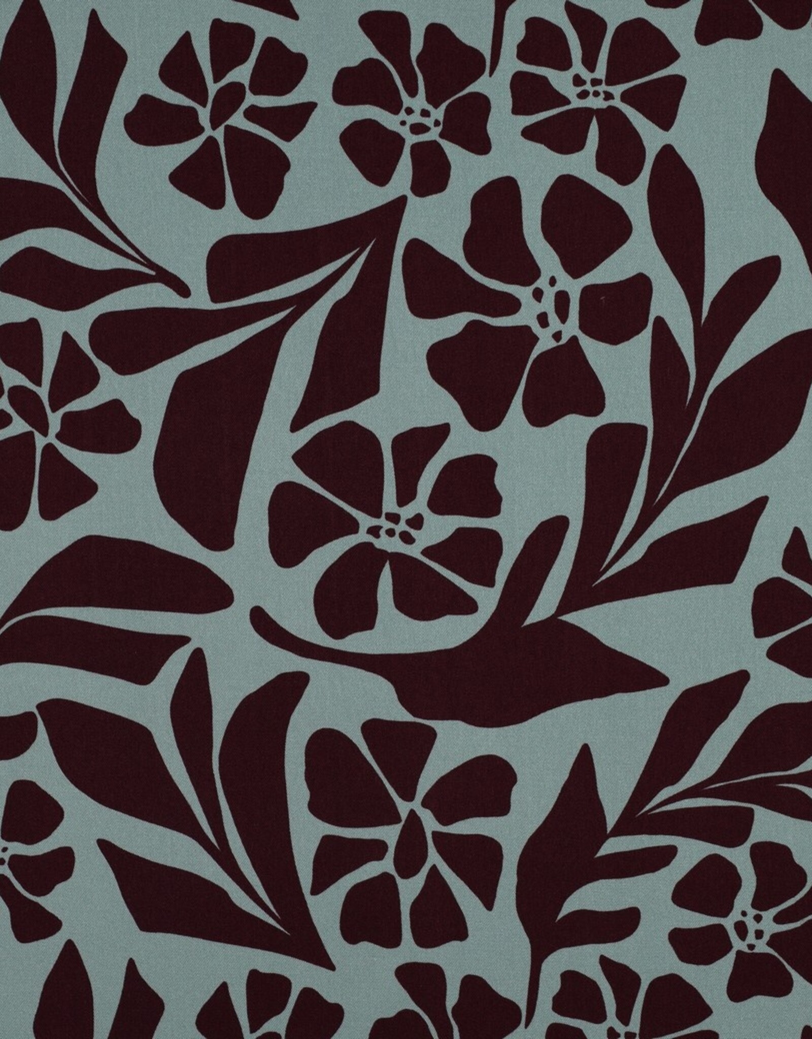 Viscose Rosella - Minty flowers