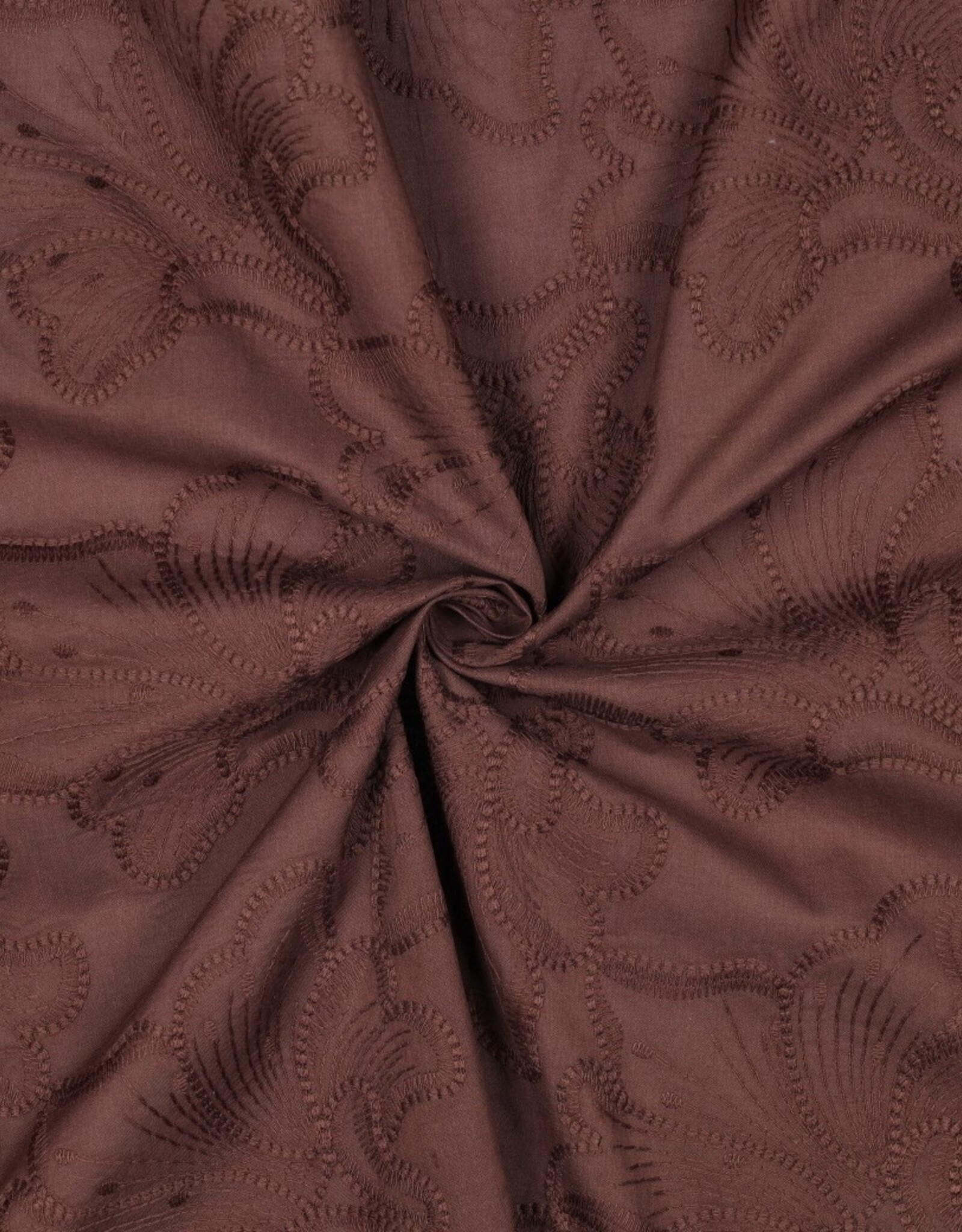 Viscose mix - Brown Broderie