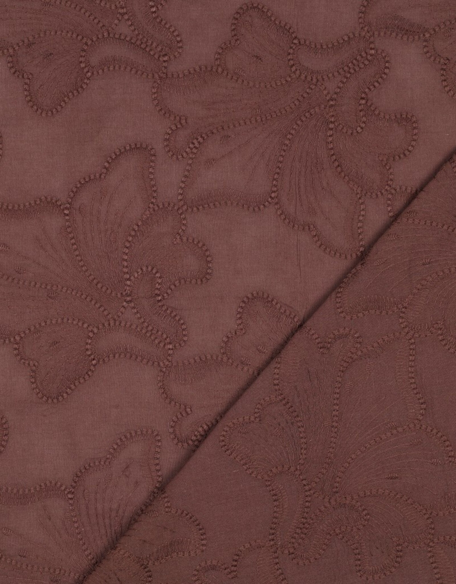 Viscose mix - Brown Broderie