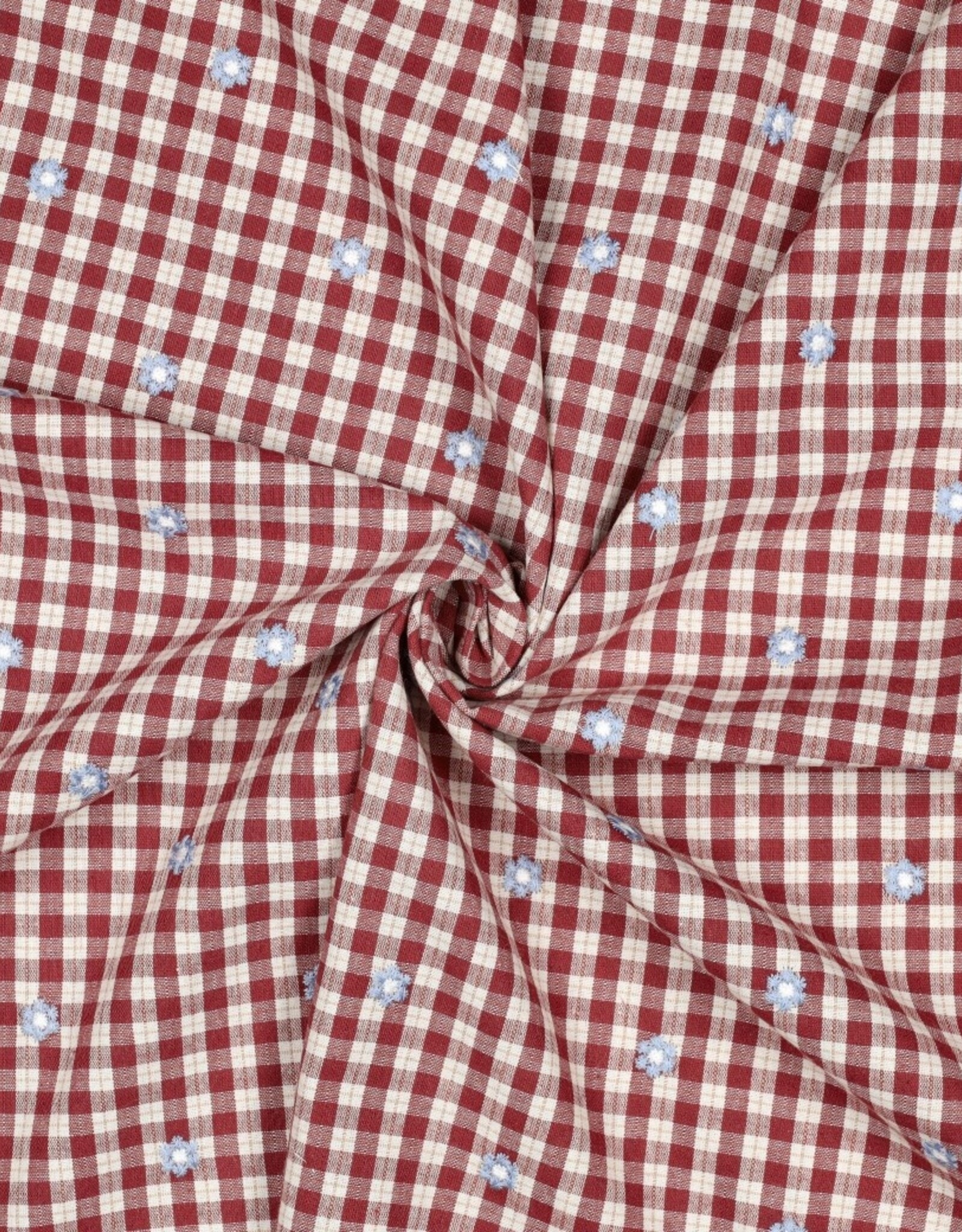 Katoen broderie - Flower Blush