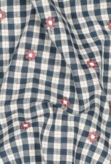 Katoen broderie - Flower Blue
