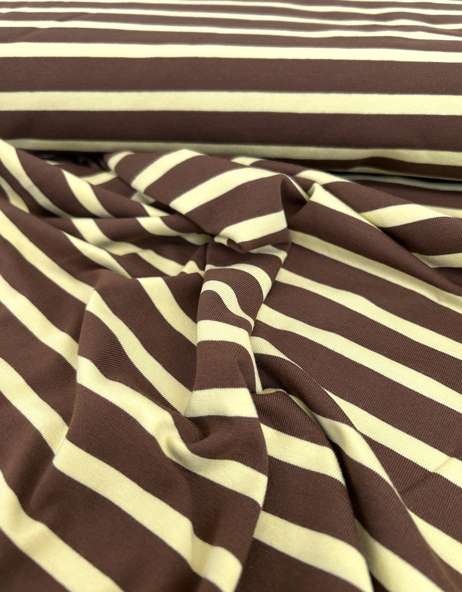 Tricot - Streep - Brown & Yellow