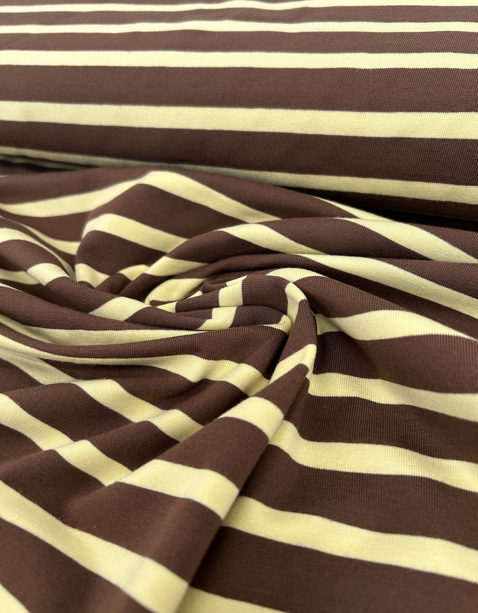 Tricot - Streep - Brown & Yellow
