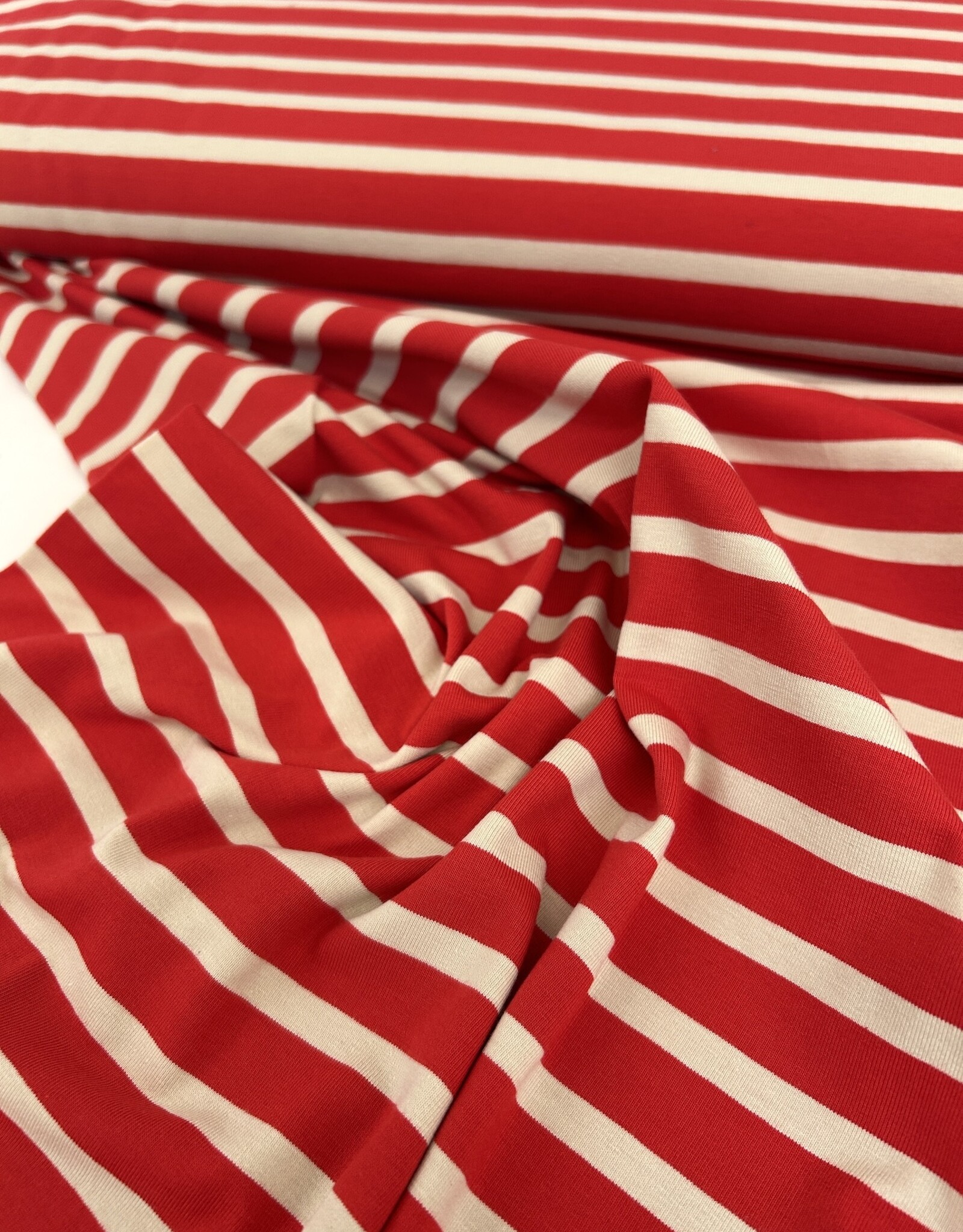 Tricot - Streep - Red & Creme