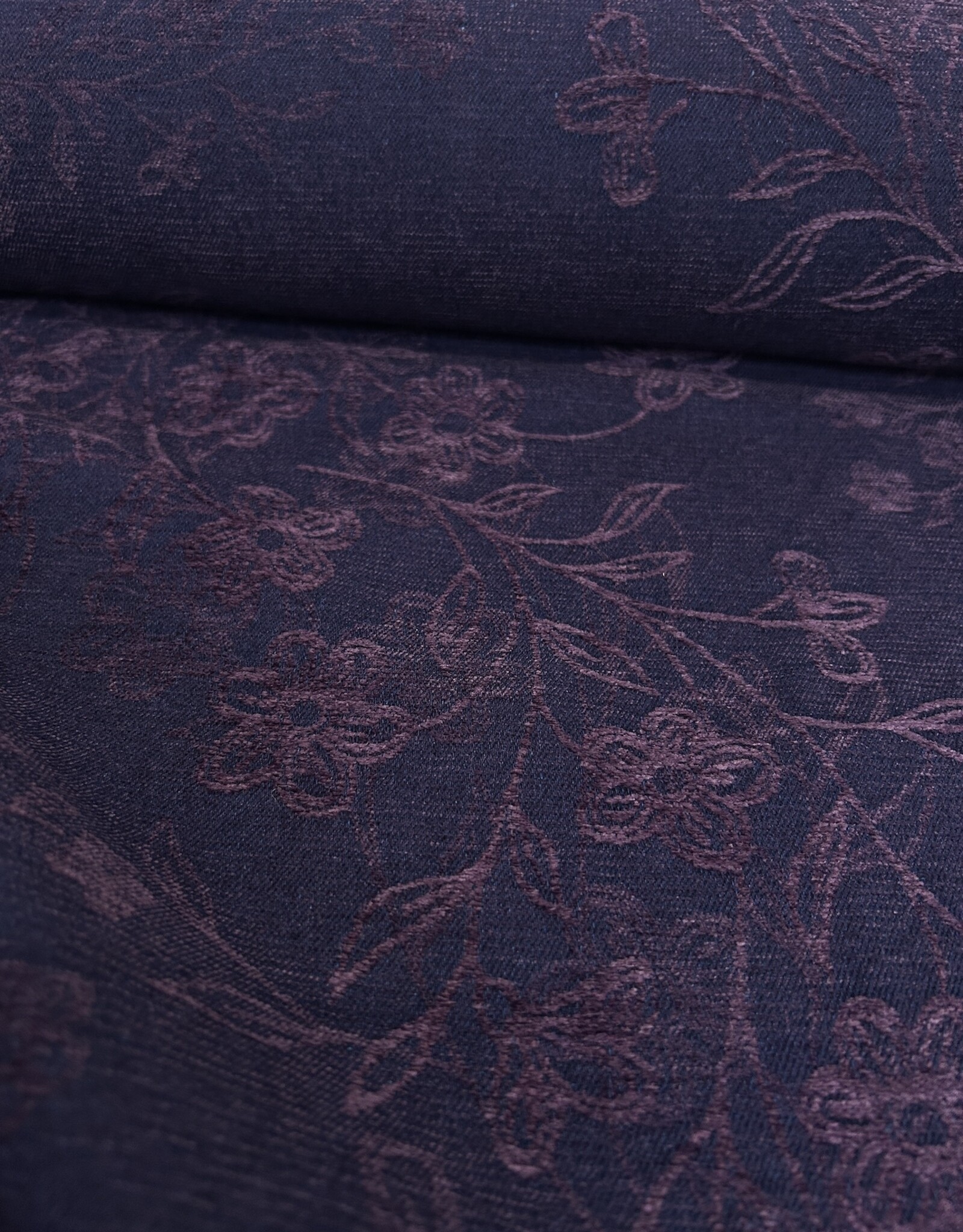 Chenille Denim - Wine