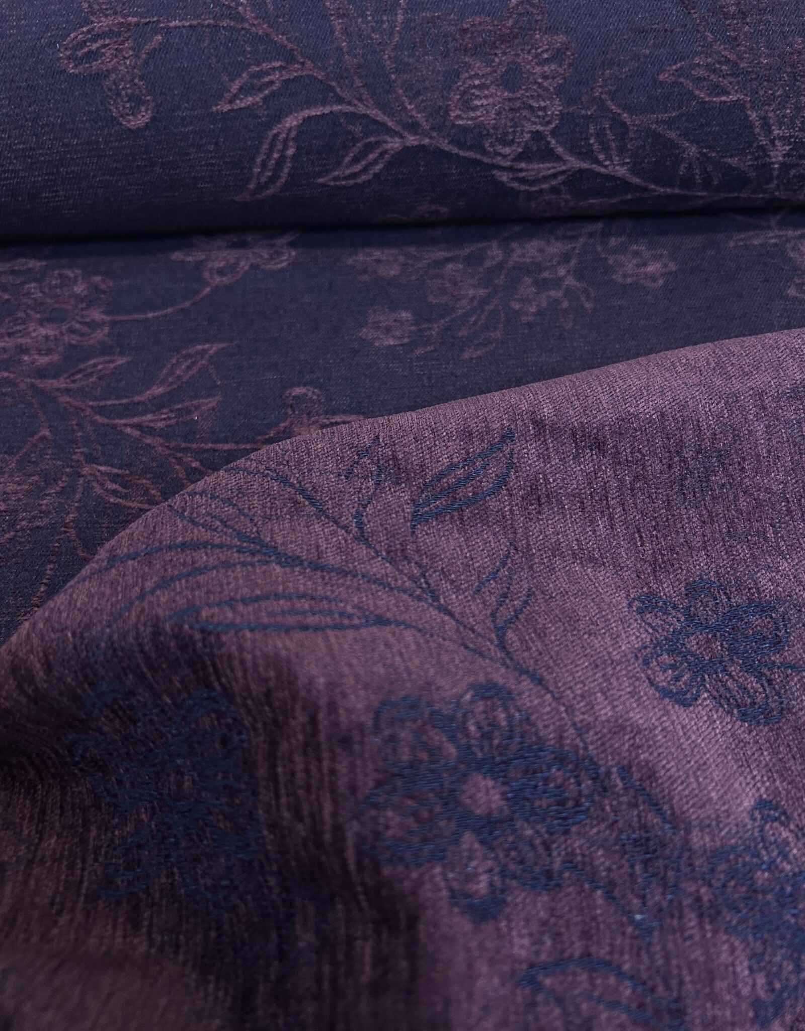 Chenille Denim - Wine