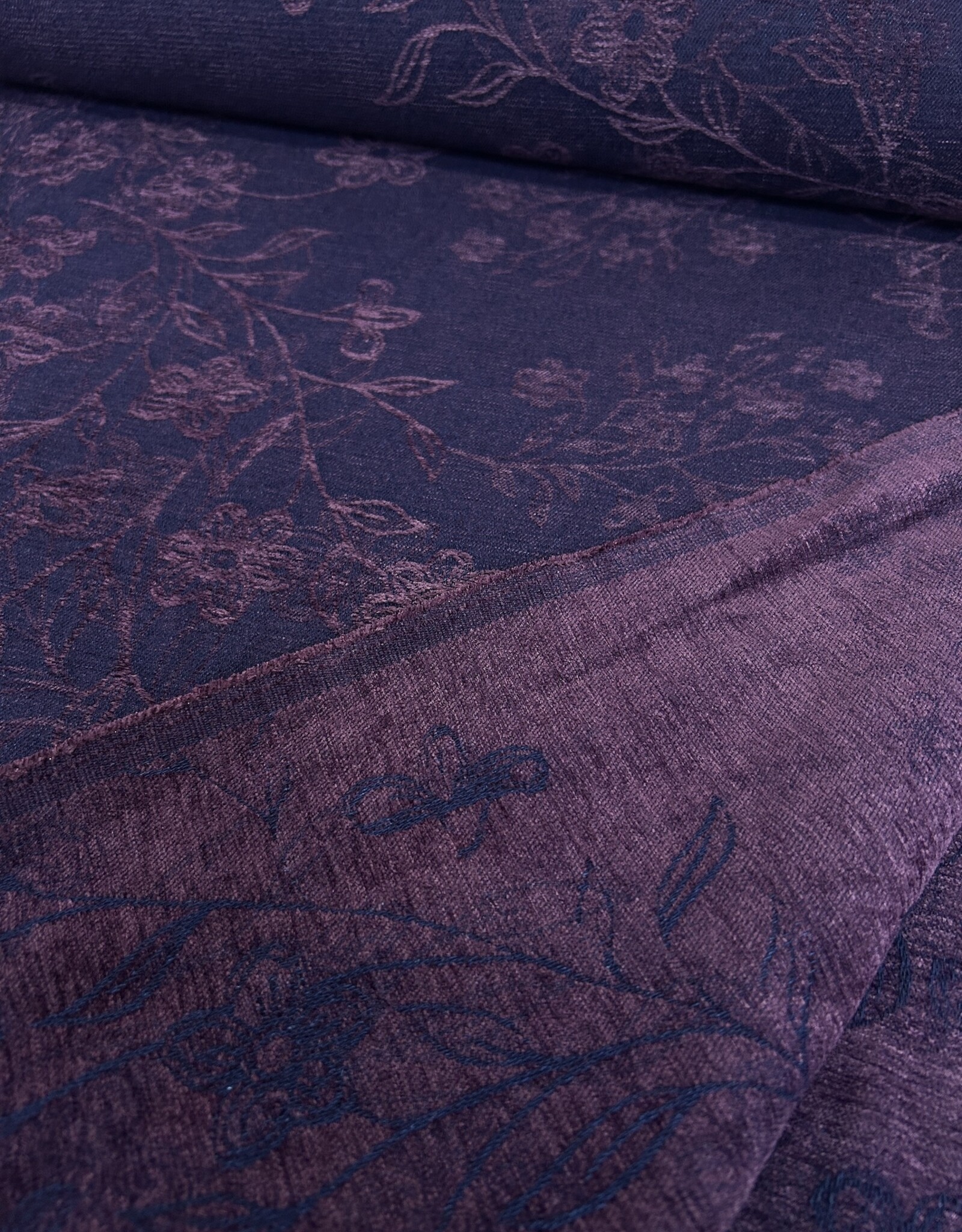 Chenille Denim - Wine