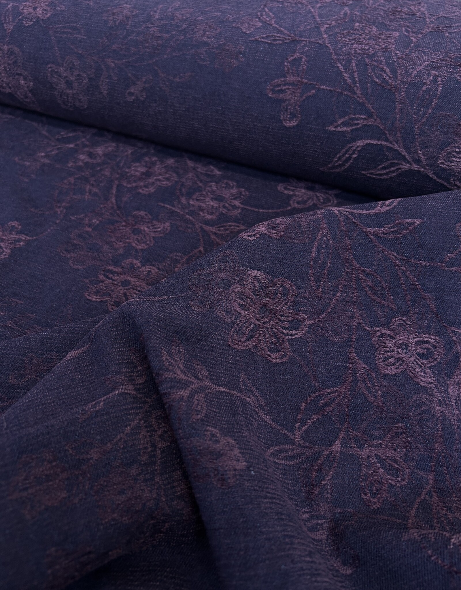 Chenille Denim - Wine