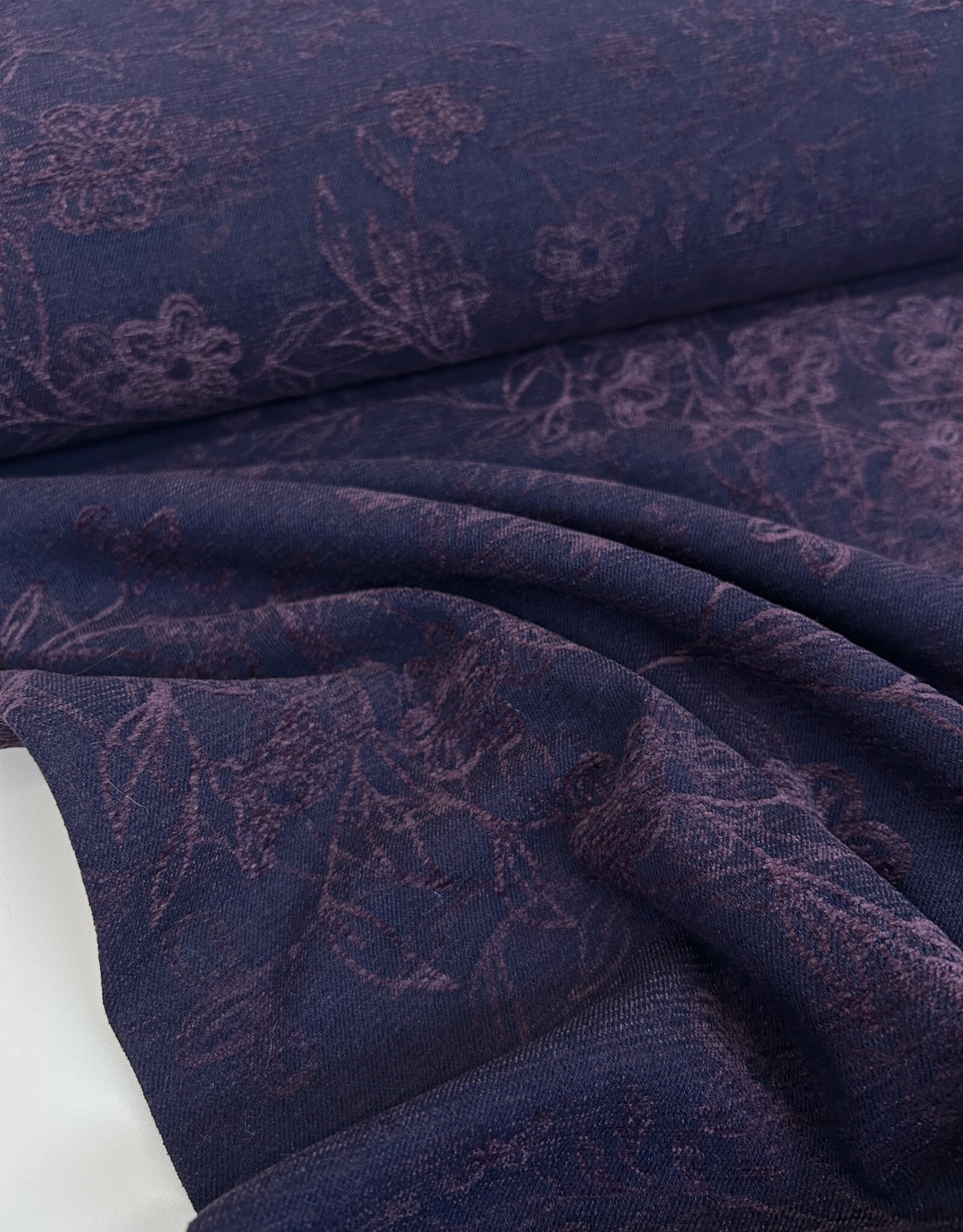 Chenille Denim - Wine
