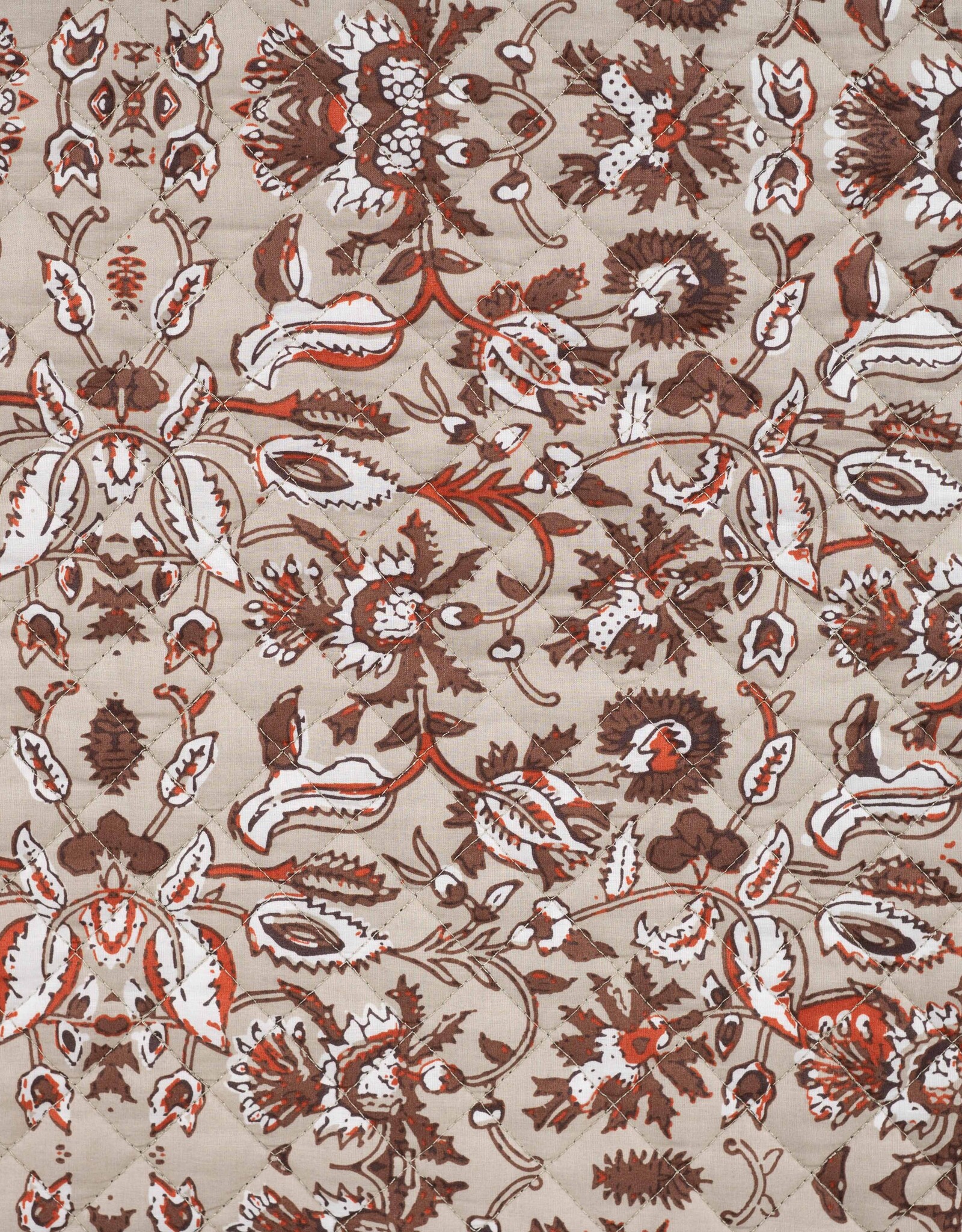 Stepper katoen - Beige & Brown
