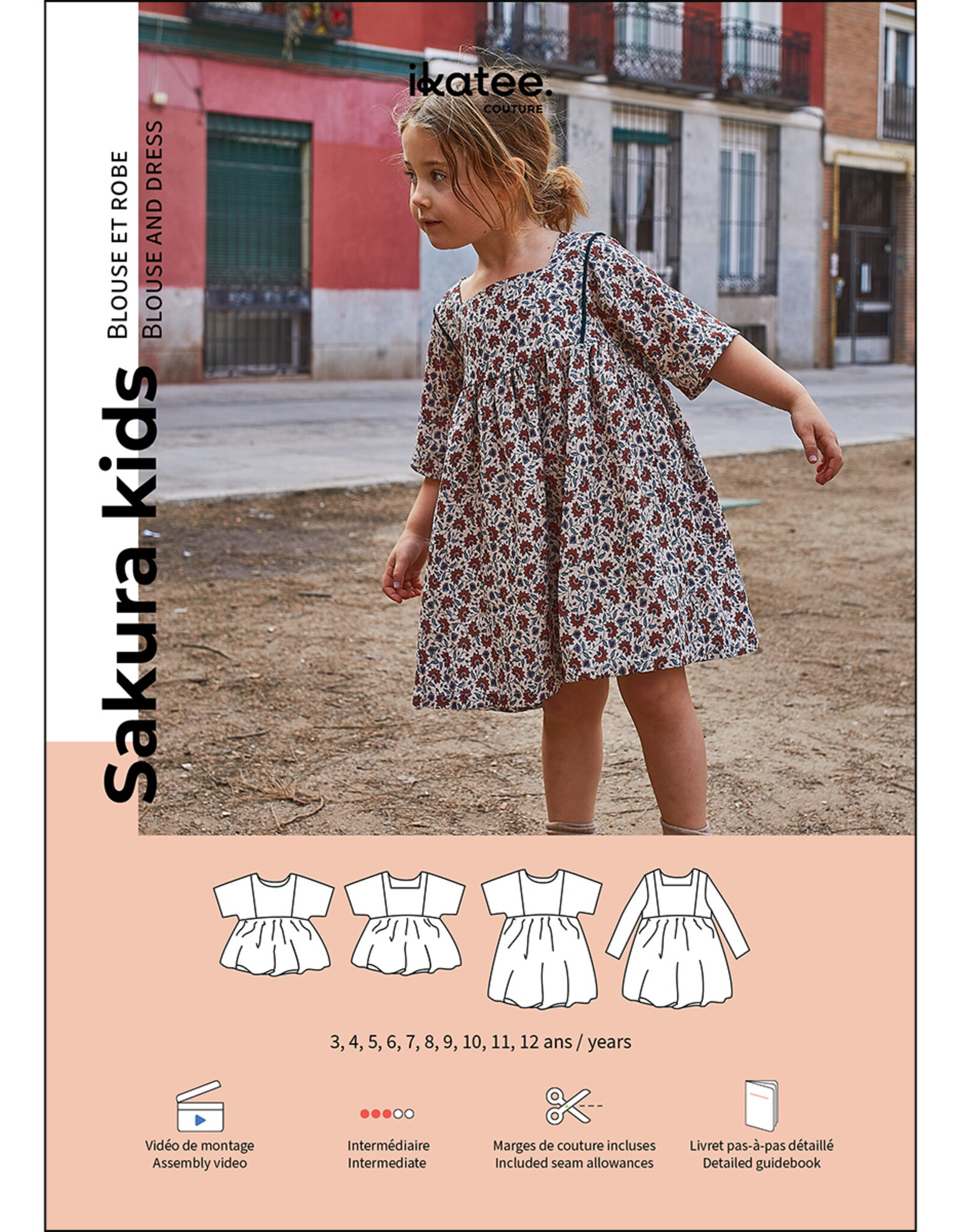 ikatee Patroon - SAKURA KIDS - blouse en kinderjurk