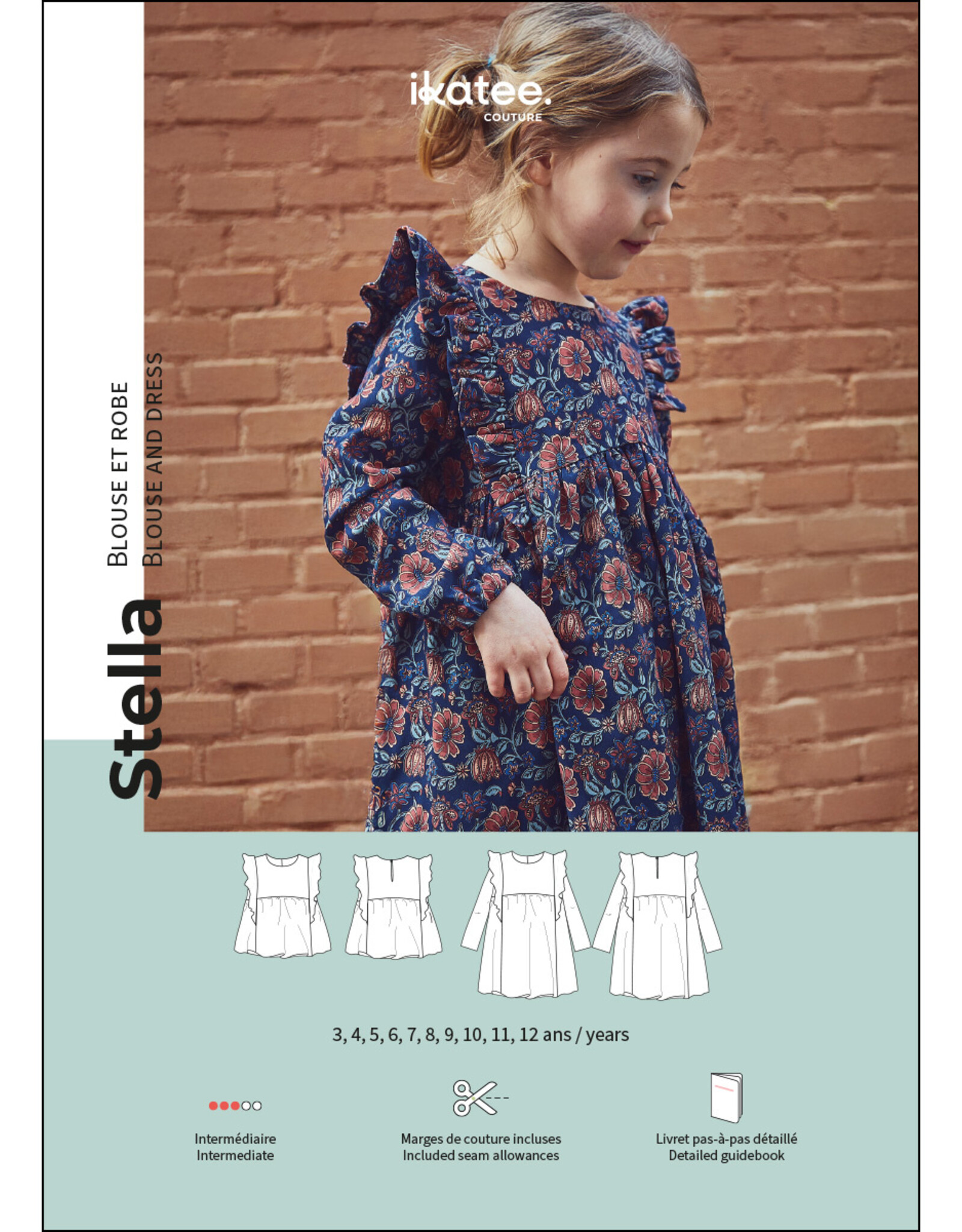 ikatee Patroon - STELLA - blouse en kinderjurk