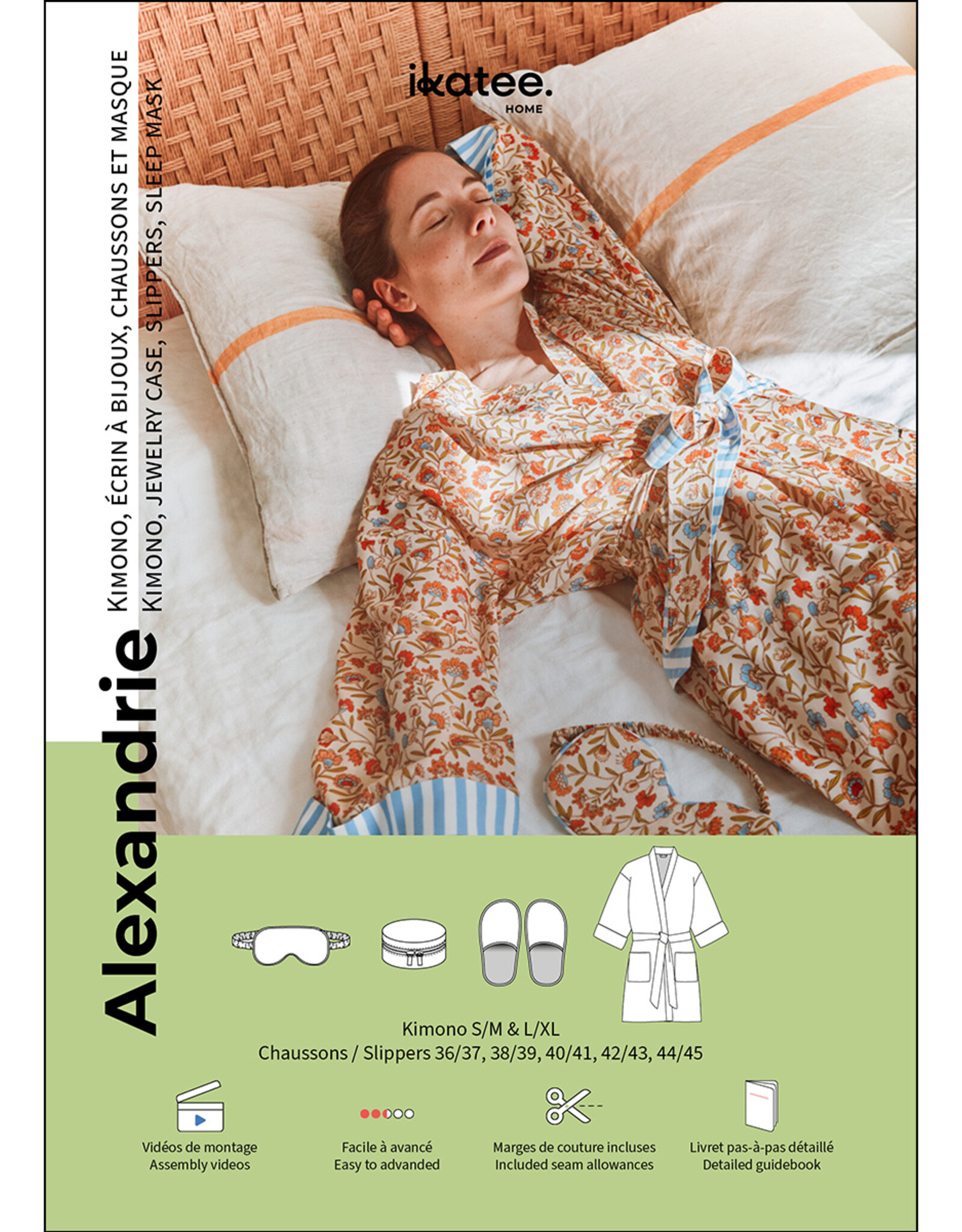 ikatee Patroon - ALEXANDRIE - kimono en accessoires voor de slaapkamer