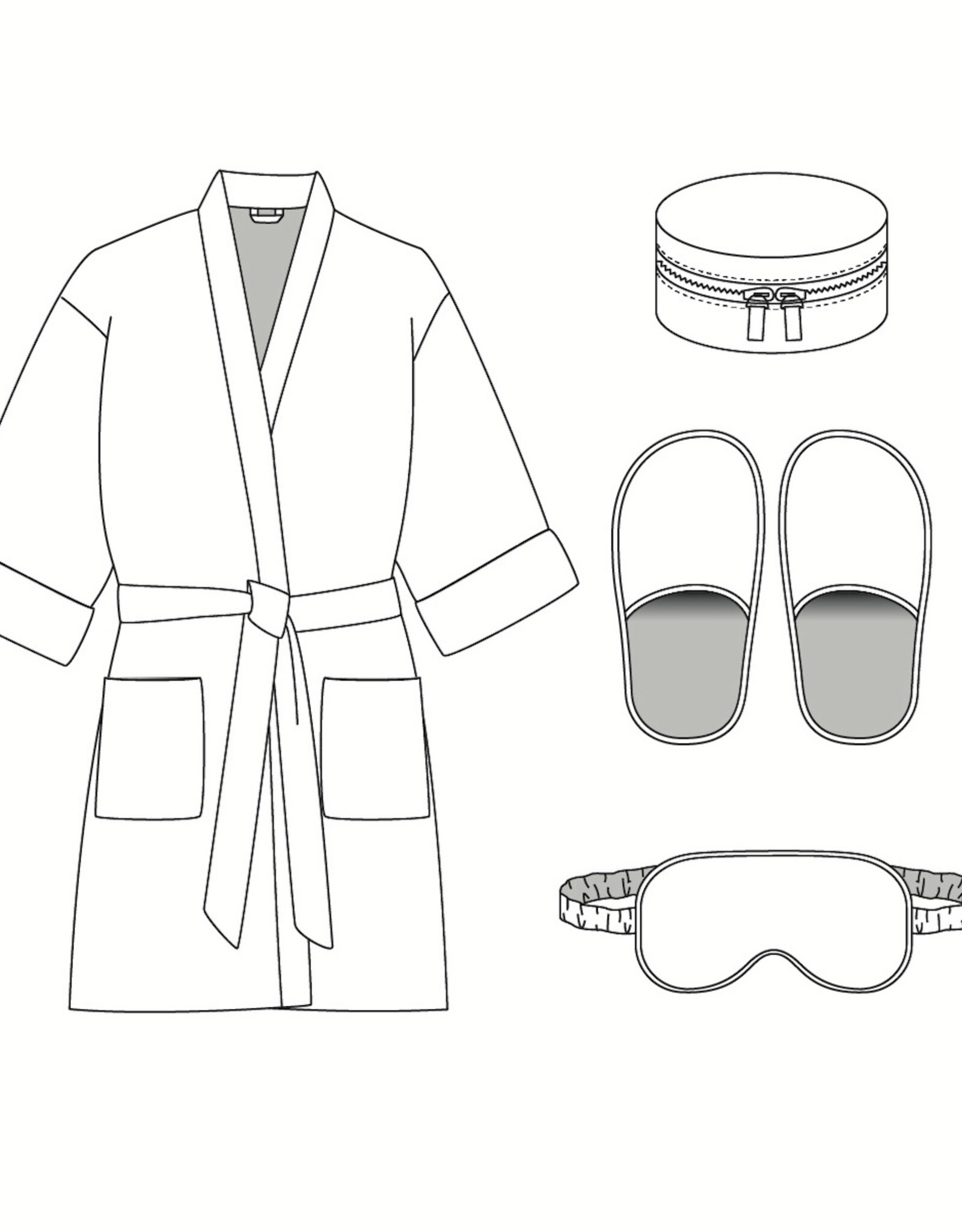 ikatee Patroon - ALEXANDRIE - kimono en accessoires voor de slaapkamer