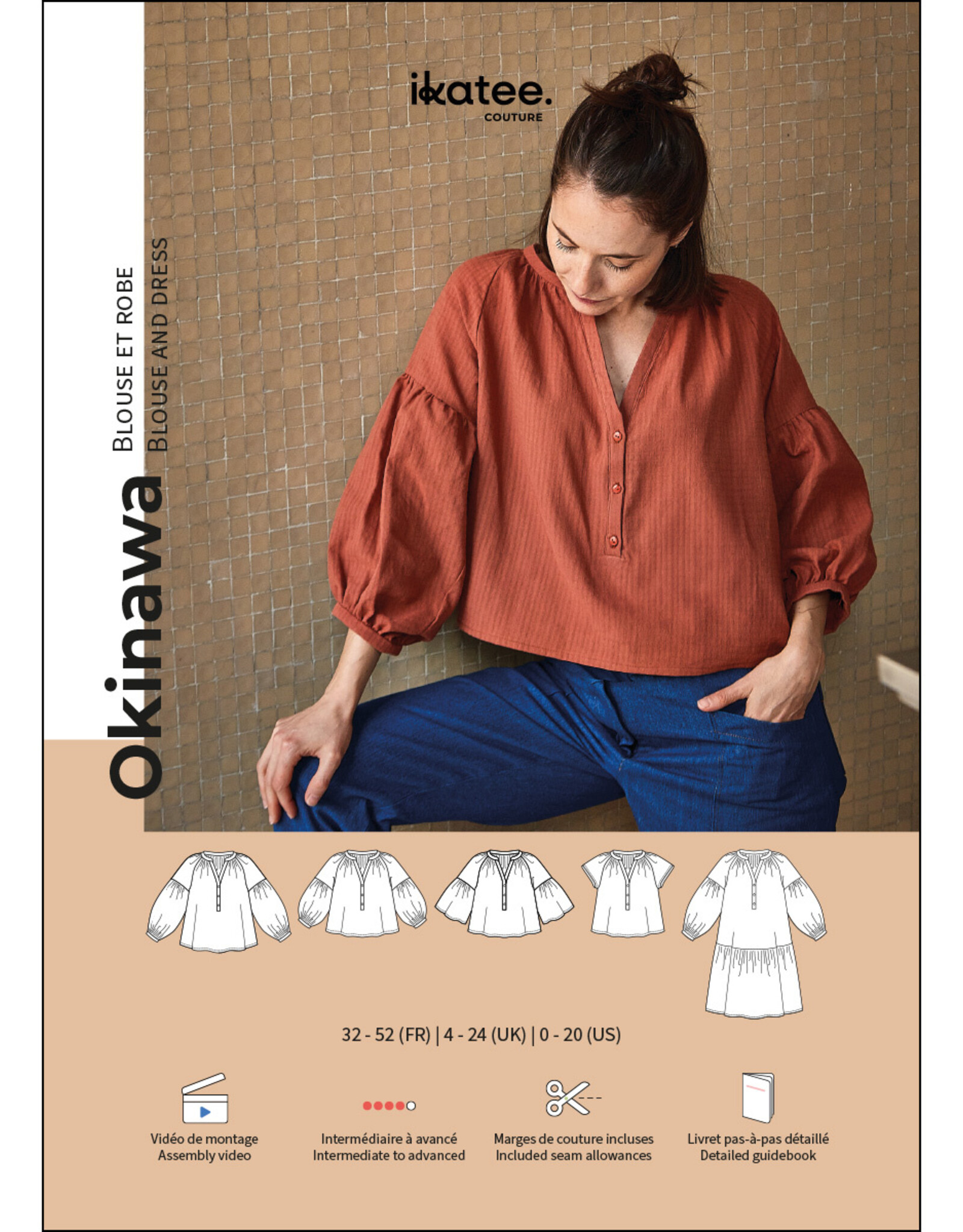 ikatee Patroon - OKINAWA - blouse en jurk voor dames