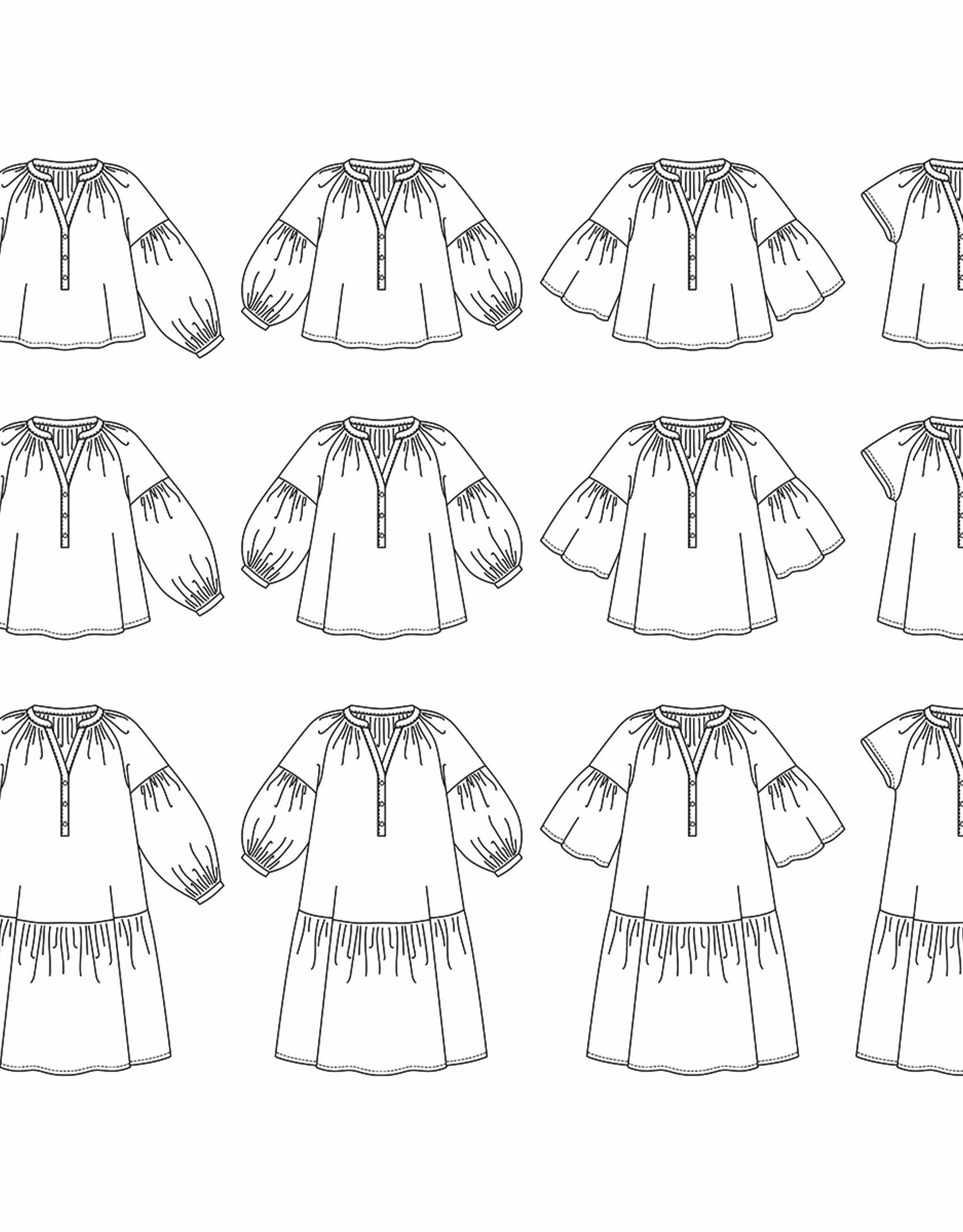 ikatee Patroon - OKINAWA - blouse en jurk voor dames