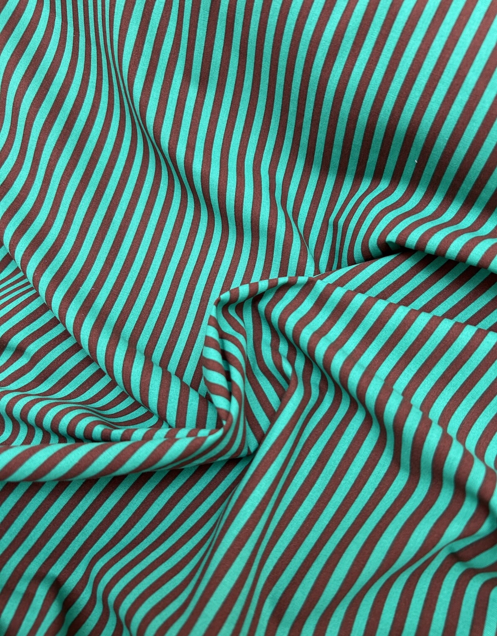 Katoen - green & brown