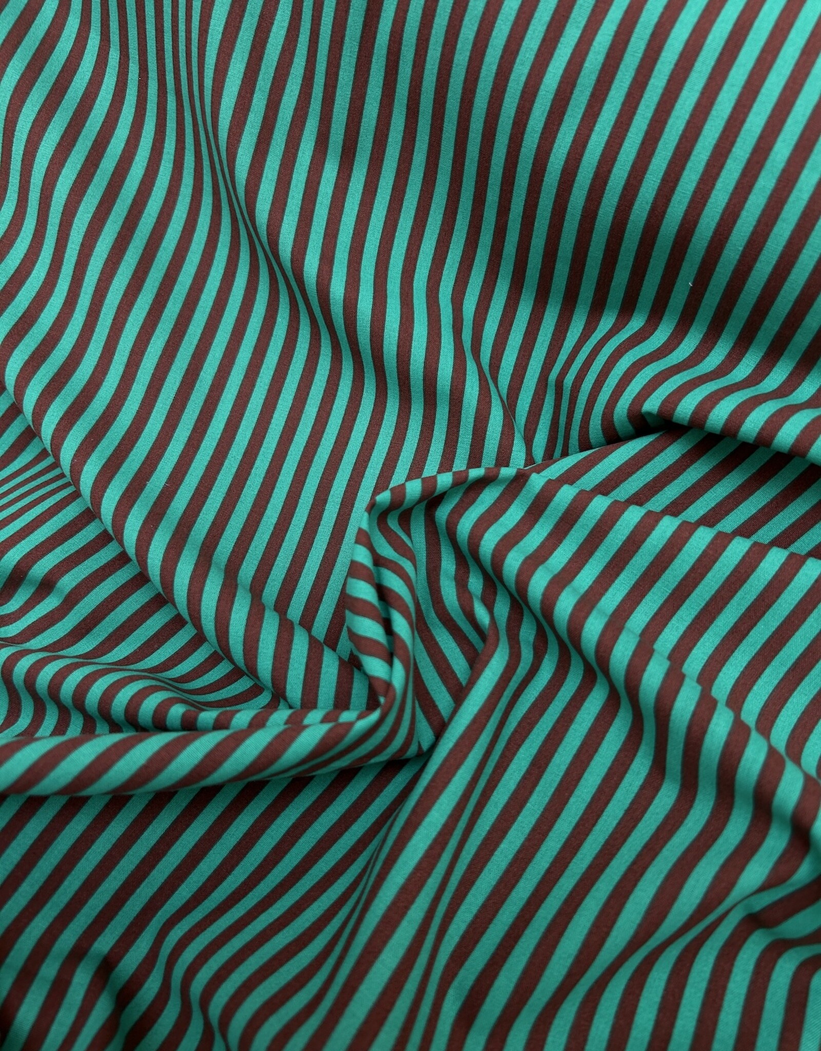 Katoen - green & brown