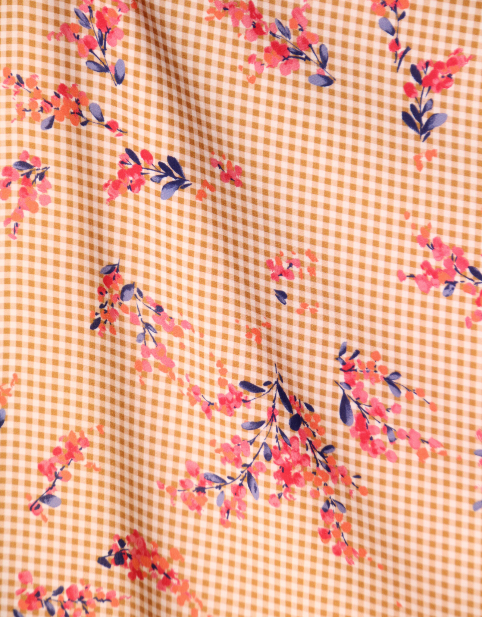 Atelier Jupe Viscose - Kleine ruitjes en Bloemen