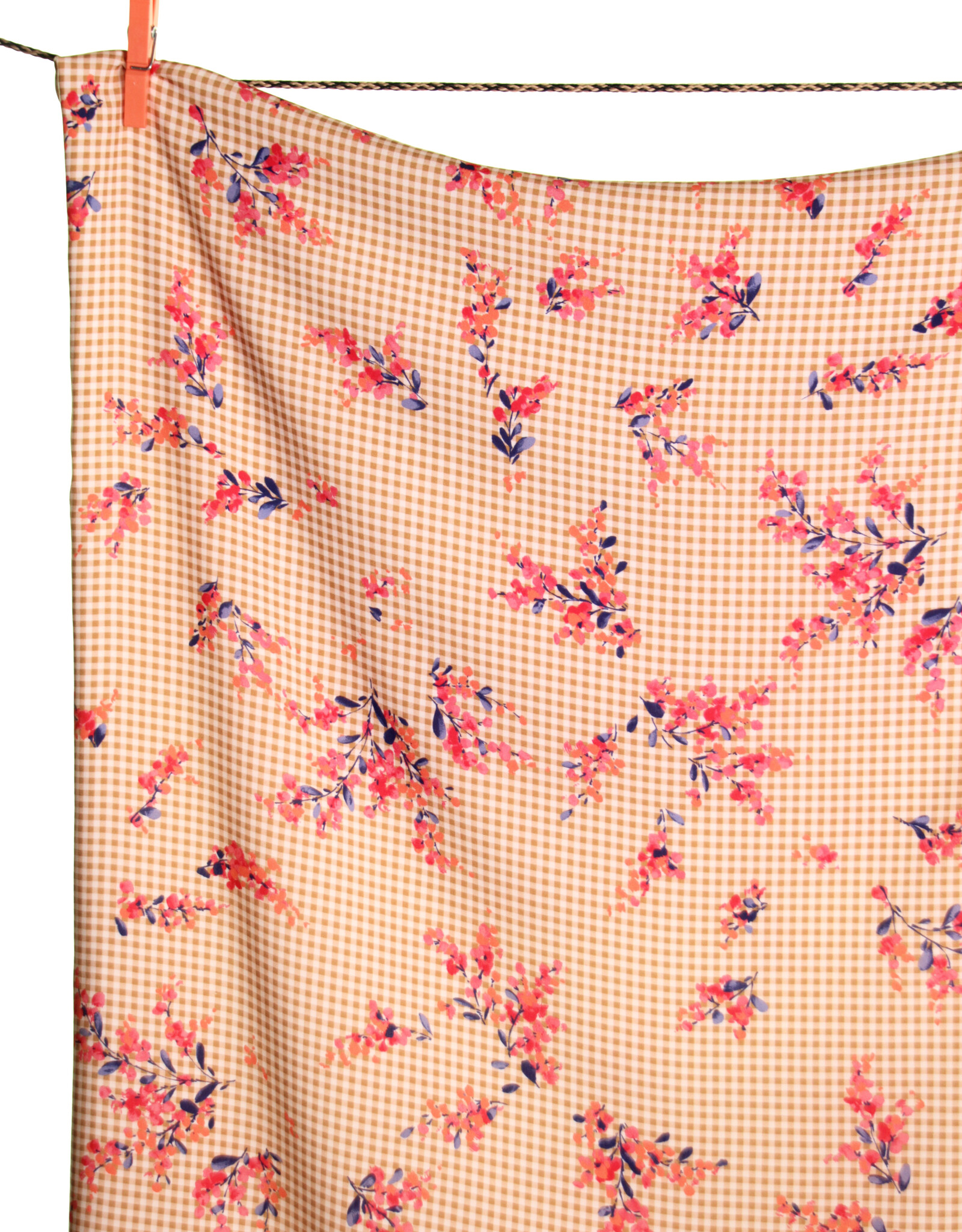 Atelier Jupe Viscose - Kleine ruitjes en Bloemen
