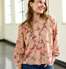 Atelier Jupe Viscose - Kleine ruitjes en Bloemen