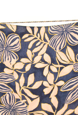 Atelier Jupe Viscose - jeansblauw met beige bloemen