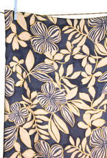 Atelier Jupe Viscose - jeansblauw met beige bloemen