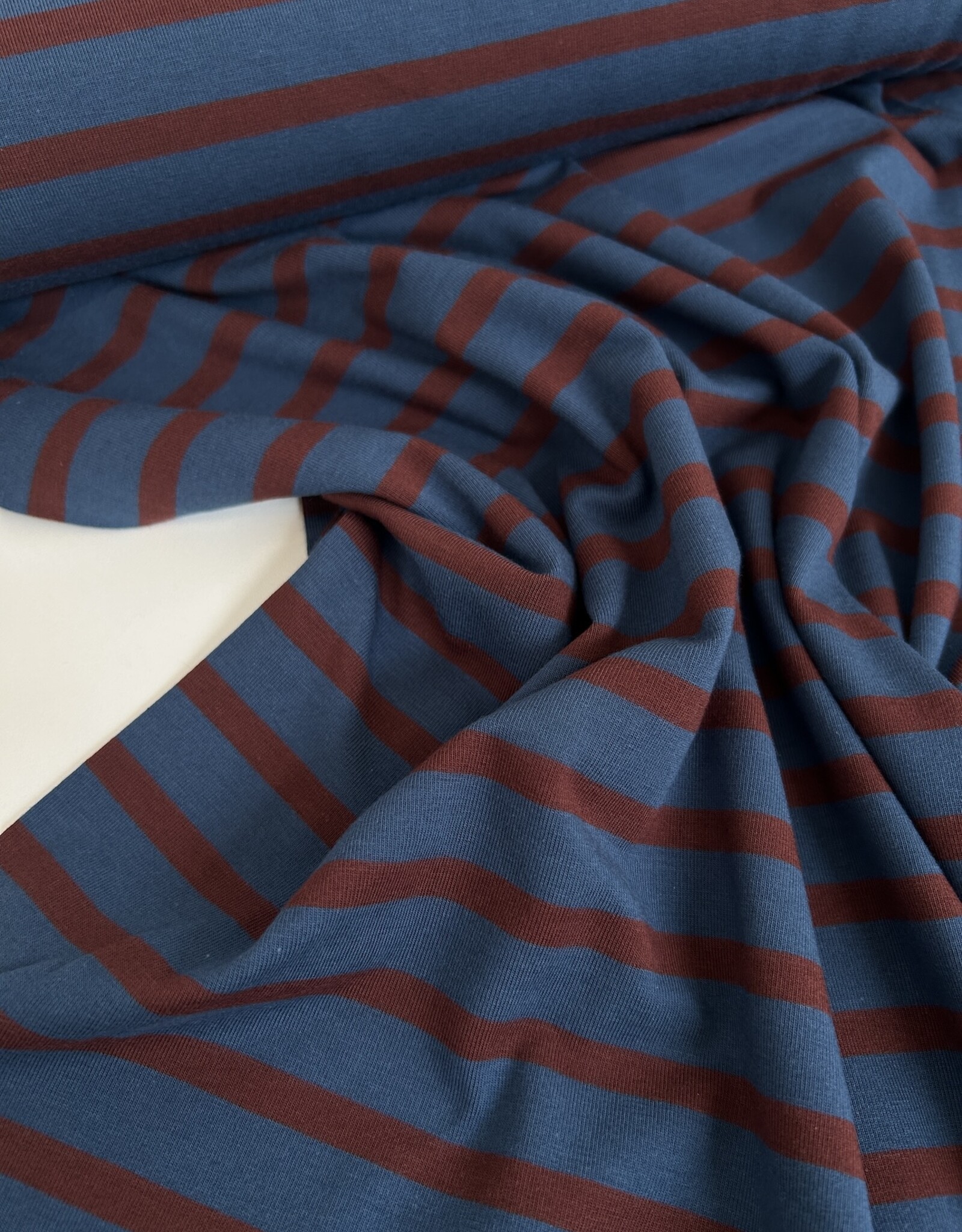 Tricot - Streep - Jeans & Aubergine