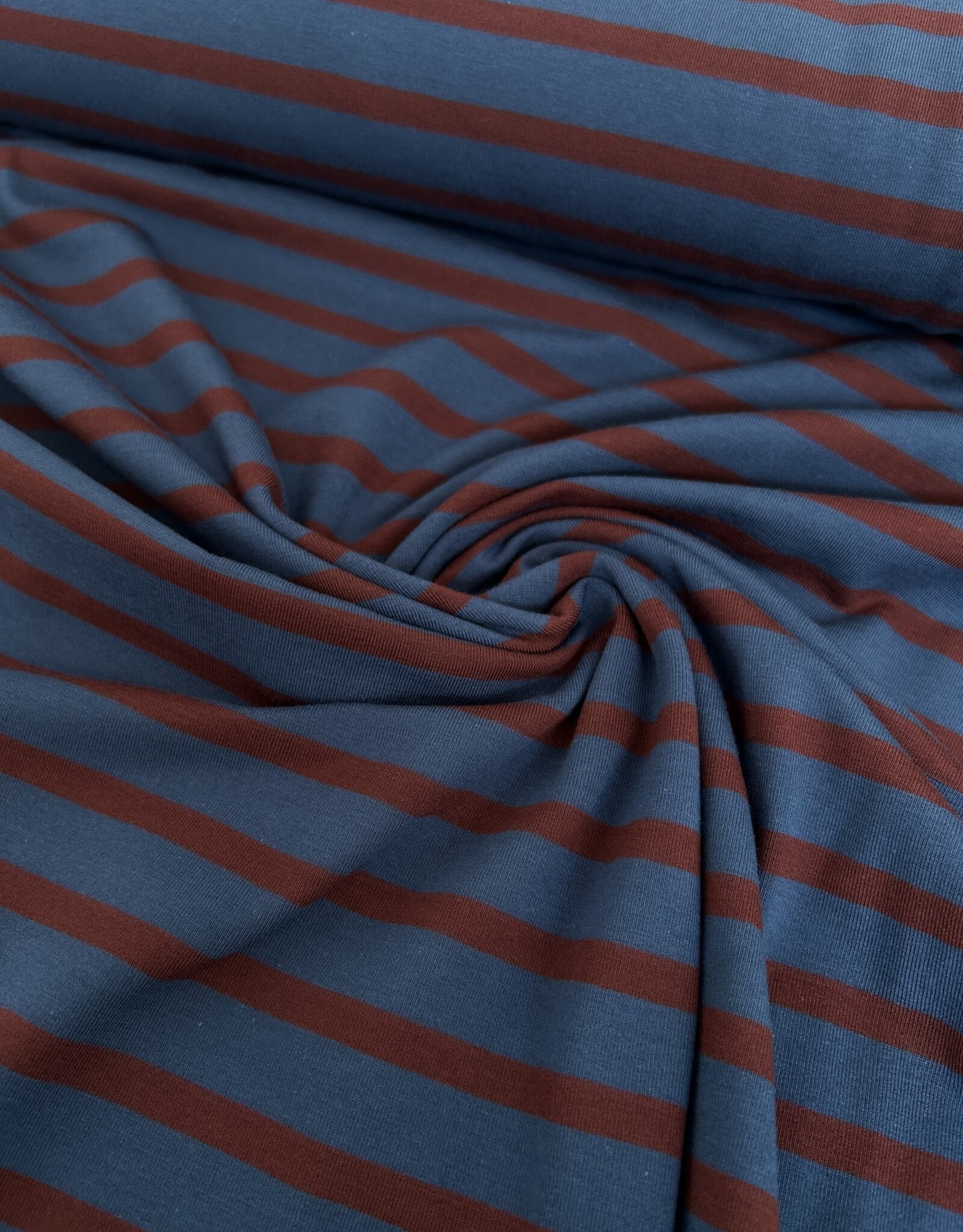 Tricot - Streep - Jeans & Aubergine