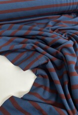 Tricot - Streep - Jeans & Aubergine