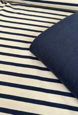 Tricot - Streep - Creme & Blue
