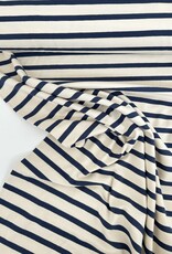 Tricot - Streep - Creme & Blue