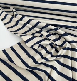 Tricot - Streep - Creme & Blue