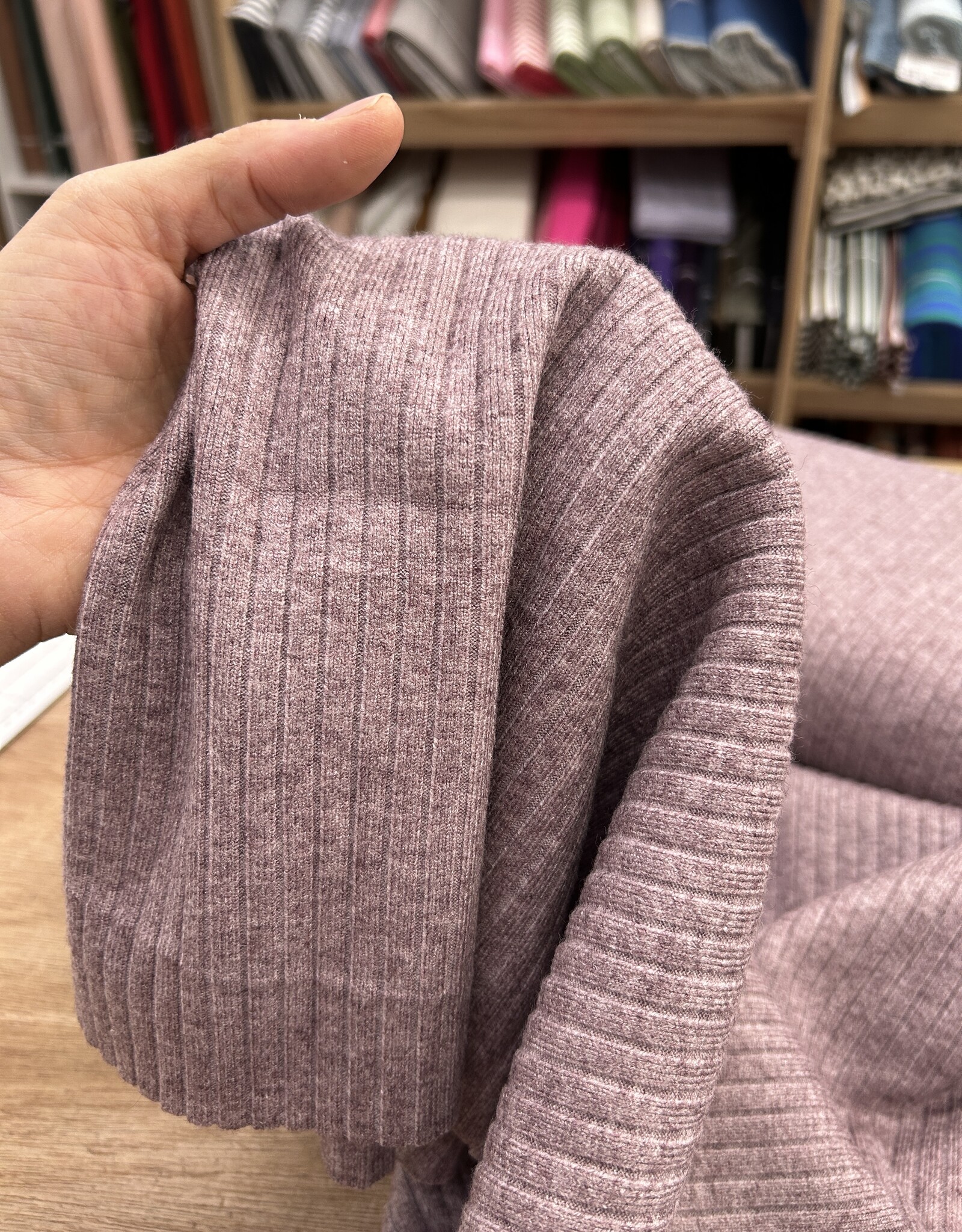 Soft Knit Ribbel - Dark Mauve