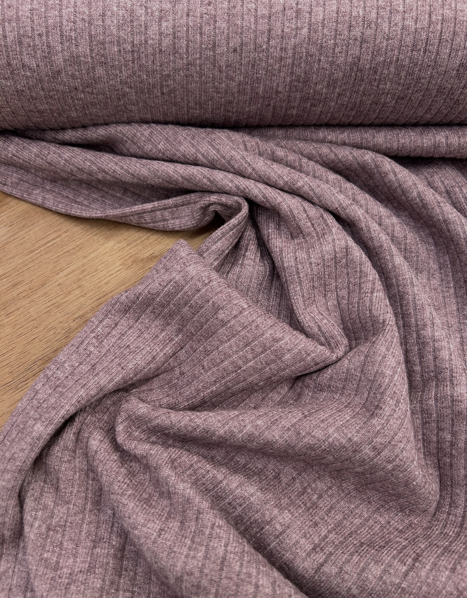 Soft Knit Ribbel - Dark Mauve