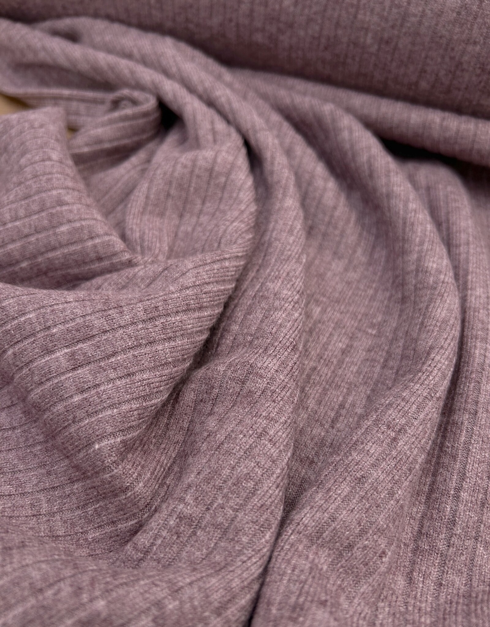 Soft Knit Ribbel - Dark Mauve
