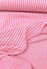 Double Gauze - Stripes 2-sided - Candy Pink
